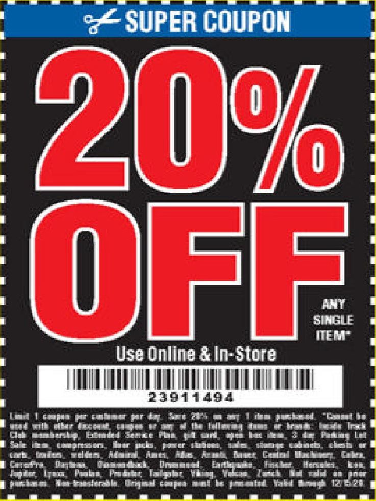 Featured image of post Coupon Database Harbor Freight Free Coupons 2020 Tap offer to copy the coupon code