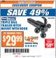 Harbor Freight ITC Coupon TRIPLE BALL TRAILER HITCH MOUNT WITH HOOK Lot No. 62701 Expired: 11/21/17 - $29.99