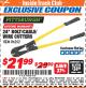 Harbor Freight ITC Coupon 24" BOLT/CABLE/WIRE CUTTERS Lot No. 96252 Expired: 3/31/18 - $21.99