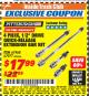 Harbor Freight ITC Coupon 4 PIECE 1/2" DRIVE QUICK-RELEASE EXTENSION BAR SET Lot No. 61968/67977 Expired: 3/31/18 - $17.99