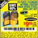 Harbor Freight Coupon 29 PIECE TITANIUM NITRIDE COATED HIGH SPEED STEEL DRILL BIT SET Lot No. 5889/61637/62281 Expired: 9/8/15 - $9.99