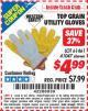 Harbor Freight ITC Coupon TOP GRAIN UTILITY GLOVES Lot No. 41047/61461 Expired: 7/31/15 - $4.99