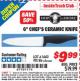 Harbor Freight ITC Coupon 6" CERAMIC CHEF'S KNIFE Lot No. 61443/98186 Expired: 9/30/15 - $9.99