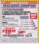 Harbor Freight ITC Coupon 5 PIECE FLEX-HEAD COMBO WRENCH SETS Lot No. 60591/61657/60592/61710 Expired: 5/31/17 - $19.99