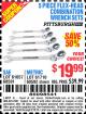 Harbor Freight Coupon 5 PIECE FLEX-HEAD COMBO WRENCH SETS Lot No. 60591/61657/60592/61710 Expired: 8/15/15 - $19.99