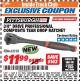 Harbor Freight ITC Coupon 3/8" DRIVE PROFESSIONAL COMPOSITE TEAR DROP RATCHET Lot No. 62318 Expired: 12/31/17 - $11.99