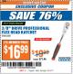 Harbor Freight ITC Coupon 3/8" DRIVE PROFESSIONAL FLEX-HEAD RATCHET Lot No. 62321 Expired: 8/15/17 - $16.99