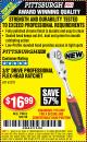 Harbor Freight Coupon 3/8" DRIVE PROFESSIONAL FLEX-HEAD RATCHET Lot No. 62321 Expired: 8/17/15 - $16.99