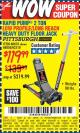 Harbor Freight Coupon RAPID PUMP 2 TON LOW PROFILE LONG REACH STEEL FLOOR JACK Lot No. 60678/62310/68050 Expired: 5/9/17 - $119.99