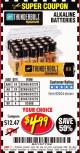 Harbor Freight Coupon THUNDERBOLT MAGNUM ALKALINE BATTERIES AA, AAA - 24 PK Lot No. 92405/61270/92404/69568/61271/92406/61272/92407/61279/92408 Expired: 5/31/17 - $4.99