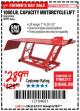 Harbor Freight Coupon 1000 LB. CAPACITY MOTORCYCLE LIFT Lot No. 69904/68892 Expired: 6/18/17 - $289.99