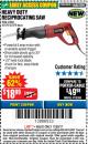 Harbor Freight Coupon RECIPROCATING SAW WITH ROTATING HANDLE Lot No. 65570/61884/62370 Expired: 11/22/17 - $18.99