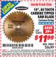 Harbor Freight ITC Coupon 10", 40 TOOTH CARBIDE TIPPED SAW BLADE Lot No. 62718 Expired: 6/30/15 - $11.99
