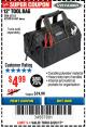 Harbor Freight Coupon 12" TOOL BAG Lot No. 61467/62163/62349 Expired: 8/20/17 - $4.99