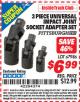 Harbor Freight ITC Coupon 3 PIECE UNIVERSAL IMPACT JOINT SOCKET ADAPTER SET Lot No. 67986 Expired: 7/31/15 - $6.99