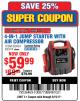 Harbor Freight Coupon 4-IN-1 JUMP STARTER WITH AIR COMPRESSOR Lot No. 60666/69401/62374/62453 Expired: 6/19/17 - $59.99