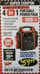 Harbor Freight Coupon 4-IN-1 JUMP STARTER WITH AIR COMPRESSOR Lot No. 60666/69401/62374/62453 Expired: 2/28/18 - $59.99
