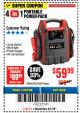 Harbor Freight Coupon 4-IN-1 JUMP STARTER WITH AIR COMPRESSOR Lot No. 60666/69401/62374/62453 Expired: 4/1/18 - $59.99