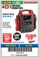 Harbor Freight Coupon 4-IN-1 JUMP STARTER WITH AIR COMPRESSOR Lot No. 60666/69401/62374/62453 Expired: 4/29/18 - $59.99