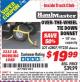 Harbor Freight ITC Coupon OVER-THE-WHEEL TIE DOWN BONNET Lot No. 62807 Expired: 9/30/15 - $19.99