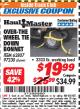 Harbor Freight ITC Coupon OVER-THE-WHEEL TIE DOWN BONNET Lot No. 62807 Expired: 7/31/17 - $19.99