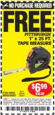 Harbor Freight FREE Coupon 1" X 25 FT. TAPE MEASURE Lot No. 69080/69030/69031 Expired: 4/26/15 - NPR