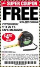 Harbor Freight FREE Coupon 1" X 25 FT. TAPE MEASURE Lot No. 69080/69030/69031 Expired: 3/30/17 - FWP