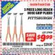 Harbor Freight ITC Coupon 3 PIECE LONG REACH HOSE GRIP PLIERS Lot No. 37909 Expired: 4/30/16 - $9.99