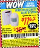 Harbor Freight Coupon WIRELESS SECURITY ALERT SYSTEM Lot No. 61910 / 62447 / 90368 Expired: 6/20/15 - $11.62