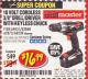 Harbor Freight Coupon 18 VOLT CORDLESS 3/8" DRILL/DRIVER WITH KEYLESS CHUCK Lot No. 68239/69651/62868/62873 Expired: 5/31/17 - $16.99
