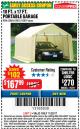 Harbor Freight Coupon COVERPRO 10 FT. X 17 FT. PORTABLE GARAGE Lot No. 62859, 63055, 62860 Expired: 11/22/17 - $167.99