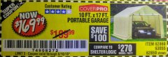 Harbor Freight Coupon COVERPRO 10 FT. X 17 FT. PORTABLE GARAGE Lot No. 62859, 63055, 62860 Expired: 8/18/18 - $169.99