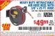 Harbor Freight Coupon HEAVY DUTY RETRACTABLE AIR HOSE REEL WITH 3/8" x 25 FT. HOSE Lot No. 69234/46104/69266 Expired: 6/1/15 - $49.99