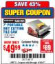 Harbor Freight Coupon 7" PORTABLE WET CUT TILE SAW Lot No. 40315/69231 Expired: 11/20/17 - $49.99