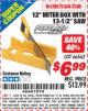 Harbor Freight ITC Coupon 12" MITER BOX WITH 13-1/2" SAW Lot No. 66562 Expired: 9/30/15 - $6.99