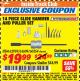 Harbor Freight ITC Coupon 14 PIECE SLIDE HAMMER AND PULLER SET Lot No. 60554/62959/63609 Expired: 10/31/17 - $19.99