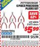 Harbor Freight ITC Coupon 6 PIECE PRECISION PLIERS SET Lot No. 60826/31675 Expired: 1/31/16 - $5.99