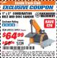 Harbor Freight ITC Coupon 1" X 5" COMBINATION BELT AND DISC SANDER Lot No. 34951/69033 Expired: 7/31/17 - $64.99