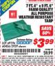 Harbor Freight ITC Coupon 7 FT. 4" X 9 FT. 6" FARM QUALITY ALL PURPOSE WEATHER RESISTANT TARP Lot No. 69196/60456/2929 Expired: 11/30/15 - $3.99