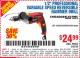 Harbor Freight Coupon 1/2" PROFESSIONAL VARIABLE SPEED REVERSIBLE HAMMER DRILL Lot No. 68169/67616/60495/62383 Expired: 8/14/15 - $24.99