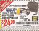 Harbor Freight Coupon 12 VOLT, 100 PSI HIGH VOLUME AIR COMPRESSOR Lot No. 61788/69284 Expired: 12/31/15 - $24.99