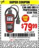 Harbor Freight Coupon CAN AND OBD II PROFESIONAL SCAN TOOL Lot No. 98614/60694/62120 Expired: 7/31/15 - $79.99