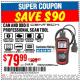 Harbor Freight Coupon CAN AND OBD II PROFESIONAL SCAN TOOL Lot No. 98614/60694/62120 Expired: 10/2/16 - $79.99