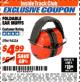 Harbor Freight ITC Coupon FOLDABLE EAR MUFFS Lot No. 70040 Expired: 11/30/17 - $4.99