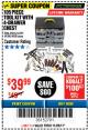 Harbor Freight Coupon 105 PIECE TOOL KIT WITH 4-DRAWER CHEST Lot No. 4030/69323/69380/61591 Expired: 11/26/17 - $39.99