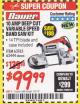 Harbor Freight Coupon BAUER 10 AMP DEEP CUT VARIABLE SPEED BAND SAW KIT Lot No. 63763/64194/63444 Expired: 1/31/18 - $99.99