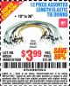 Harbor Freight Coupon 12 PIECE ASSORTED LENGTH ELASTIC TIE DOWNS Lot No. 60534/46682/61938 Expired: 4/18/15 - $3.99