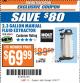 Harbor Freight ITC Coupon 2.3 GAL. MANUAL FLUID EXTRACTOR Lot No. 62643 Expired: 9/19/17 - $69.99