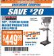 Harbor Freight ITC Coupon 20", 12 SPEED PRODUCTION DRILL PRESS Lot No. 61484 Expired: 8/29/17 - $449.99