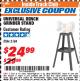 Harbor Freight ITC Coupon UNIVERSAL BENCH GRINDER STAND Lot No. 3184 Expired: 10/31/17 - $24.99